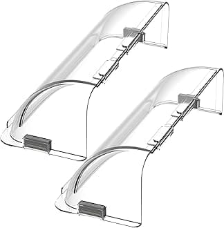 Home Intuition Non Melting Adjustable Magnetic Heat and Air Vent Deflector 8.5" to 15" for Vents, Sidewall, and Ceiling Registers, 2 Pack