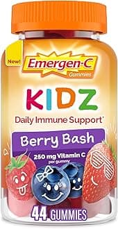 Kidz Daily Dietary Supplements with Vitamin C and B Vitamins for Immune Support, Berry Bash Flavored Gummies - 44 Count