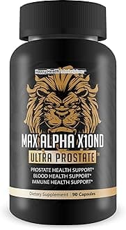 Max Alpha X10ND Ultra Prostate - T Prostate Support for Men - Promote Energy & Endurance - Blood Flow Support for Prostate Health with Vitamin D, Ginseng, Green Tea, & Zinc - Immune Support Benefits