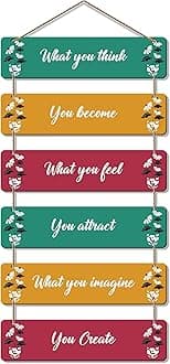 Artvibes What You Think You Become Decorative Wall Art | Quotes Decor Item | Motivational Wall Decor | Wall Accent | Art Piece | Graphic Art | Gift Items | Office Wall Decoration Items (WH_3216N)