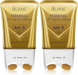 2 Pack AH-8 Firming Neck Cream, Neck Creams for Tightening and Firming with Double Massage Rollers - Reduces Wrinkles Fine Lines And Double Chin, Moisturizes & Tightens Skin, Improves Elasticity, 120g