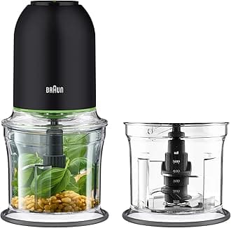 Braun Chopper, Quadblade 2 Speeds 500 Watts MultiPractic, 500ml Bowl Capacity with extra Chopper, CH 3013 BK - Black
