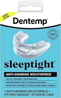 Dentemp SleepTight Mouthpiece – Anti Snoring Device - Custom Fit Snoring Mouthguard for a Better Night's Sleep - Device Designed by Dentist and Made in USA 1pk (Packaging May Vary)