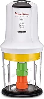 Multimoulinette Chopper, 500 W, Plastic, 2 Speeds, White