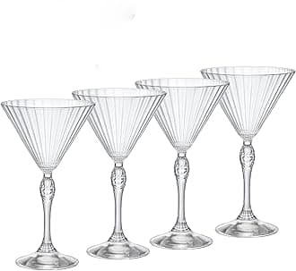 Bormioli Rocco America '20s 8.25 oz. Martini Glasses, Clear, Set of 4