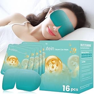 ProCIV 16 Packs Steam Eye Mask Lutein, Heated Eye Masks Relaxing Gifts for Women Soothing Eye Fatigue Hot Sleep Mask, Warm Eye Compress for Dry Eyes, Disposable Eye Mask for Travel Essentials