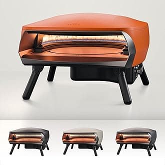 Witt ETNA Rotante Award Winning Pizza Oven with 360 Degrees Rotating Pizza Stone and Booster Burner. This Outdoor Gas Pizza Oven Bakes a Pizza in Less than a minute - Orange
