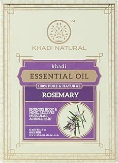 Ayurvedic Rosemary Essential Oil| For for Skin, Hair growth, Aromatherapy| Stress-relieving properties| Natural and Therapeutic| 15ml