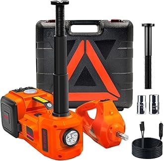 E-HEELP Electric Car Jack Kit 5Ton 12V Hydraulic Car Jack Lift (Lifting Range: 6.1~20.86 inch) with Electric Impact Wrench for SUV MPV Sedan Truck Change Tires Garage Repair