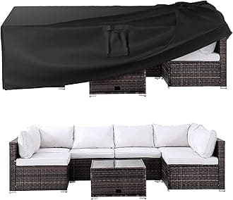Patio Furniture Covers, Outdoor Furniture Cover Waterproof, General Purpose, Outside Table and Chair Covers, Heavy Duty 600D (98 Inch L x 78 Inch W x 32 Inch H)