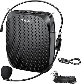 Portable Voice Amplifier Personal Microphone Headset for Speaking Rechargeable Mini Pa System for Teachers Tour Guides Coaches Classroom Singing Yoga Fitness Instructors