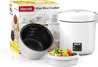 1-1.5 Cup Mini Rice Cooker Uncooked (3 Cups Cooked), Small Rice Cooker with Bento Box, Removable Nonstick Pot, One Touch and Keep Warm Function, Portable Rice Cooker