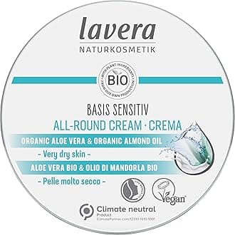 basis sensitiv All-Round Cream - Natural Cosmetics - vegan - Organic Aloe Vera & Organic Almond Oil - certified - 150ml, white