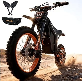 Tuttio Soleil01 / Soleil01-LO Electric Dirt Bike for Teens Adults, 3000W Mid-Drive E-Motorcycle 37MPH 48V 21Ah Battery, 14"/12" Off-Road E-Bike with Full Hydraulic Brakes & Suspensions for Mountain