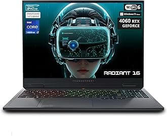 Thunderobot Radiant 16 4060 2.5K Gaming Laptop, 16" WQXGA 240Hz Display, 14th Gen i7-14650HX, GeForce RTX 4060, 64GB DDR5 RAM, 4TB PCIe SSD, RGB Backlit Keyboard, Wi-Fi 6, Win 11, Gray