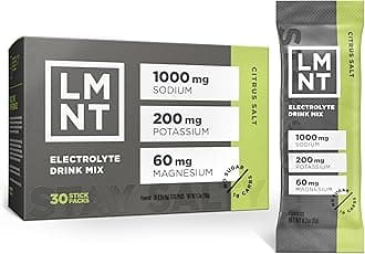 LMNT Keto Electrolyte Powder Packets | Paleo Hydration Powder | No Sugar, No Artificial Ingredients | Citrus Salt | 30 Stick Packs