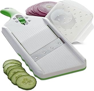 Adjust-A-Slice Mandoline Slicer, Green – Adjustable Thickness, Perfect for Vegetables, Fruits, and More