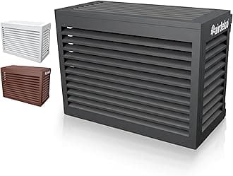 Airdeko Premium Mini Split AC Air Conditioner Cover for Outside Units - Decorative Metal Mini Split Condenser Cover - Rustproof, All-Season Outdoor Protection with Sleek Design - Secure & Durable (M)