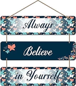 Artvibes Always Believe in Yourself Wooden Wall Hanger for HomeDecor| Office| Gift| BedRoom| LivingRoom (WH_5311N)