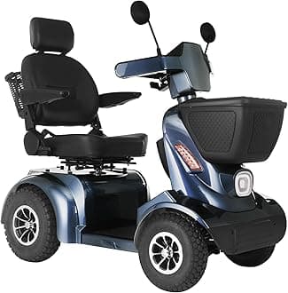 16-32 Miles Long Range Heavy Duty Mobility Scooter for Adults & Seniors, 500/1000W & 400/500LBS Capacity Power Electric Wheelchair w/Off-Road Absorber,10/13" Tires, Windbreak Plate Design