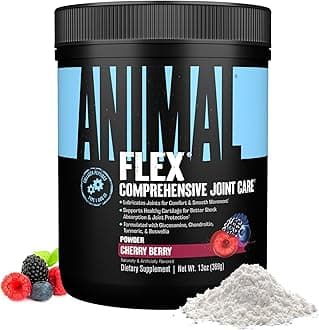 Flex Powder - Joint Support Supplement for Pain Relief, Repair and Restore Muscles with Turmeric, Glucosamine, Chondroitin, MSM, Collagen and Boswellia, Great Tasting Cherry Flavor, 30 Scoops