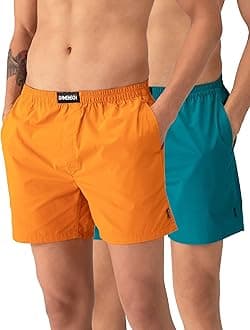 DAMENSCH Regular Fit Solid 100% Soft & Durable Cotton Boxer Shorts Dual Pockets Anti-Bacterial Moisture Wicking Microfibre Waistband Ultra-Light Boxers for Men