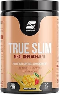 True Slim Protein Powder Meal Replacement Shake | For Weight Control And Management | 23 gm Protein With 8 Ayurvedic Superfood | Sugar Free | For Men and Women (Alphonso Mango, 1000 gm)