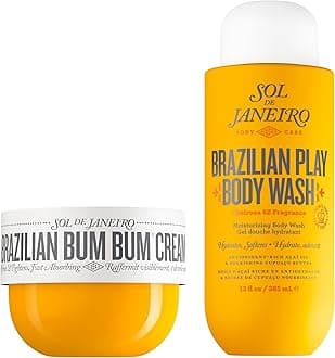 SOL DE JANEIRO Brazilian Bum Bum Cream and Brazilian Play Moisturizing Shower Cream Gel Body Wash Full Size Bundle, Amazon Exclusive