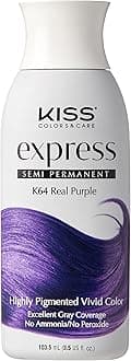 Express Semi-Permanent Hair Color – Vivid, Highly Pigmented Dye for Vibrant Hair, Gentle Formula, Gray Coverage, pH Balanced,23 Intermixable Shades, All Hair Types (3.5 oz, Real Purple, 1 Count)