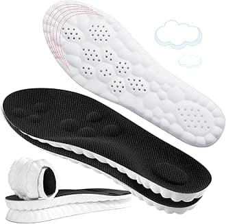 4D Cloud-Like Comfort Soles for Women - Soft Memory Foam Cushioning Insoles - Trim to Fit Steppers Insoles with Arch Support for Foot Pain Relief and Fatigue Reduction(US W 6.5-9)
