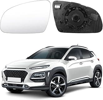Mirror Glass Replacement for Hyundai Kona 2017-2024, Exterior Mirror Glass Aspherical Adjustable (Left)