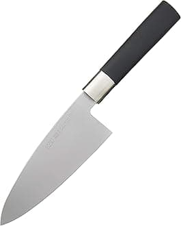 Kai Wasabi Deba Knife 6", Traditional Japanese Knife For Fish And Poultry, Stainless Steel Blade, Comfortable Handle, Handcrafted Japanese Kitchen Knives