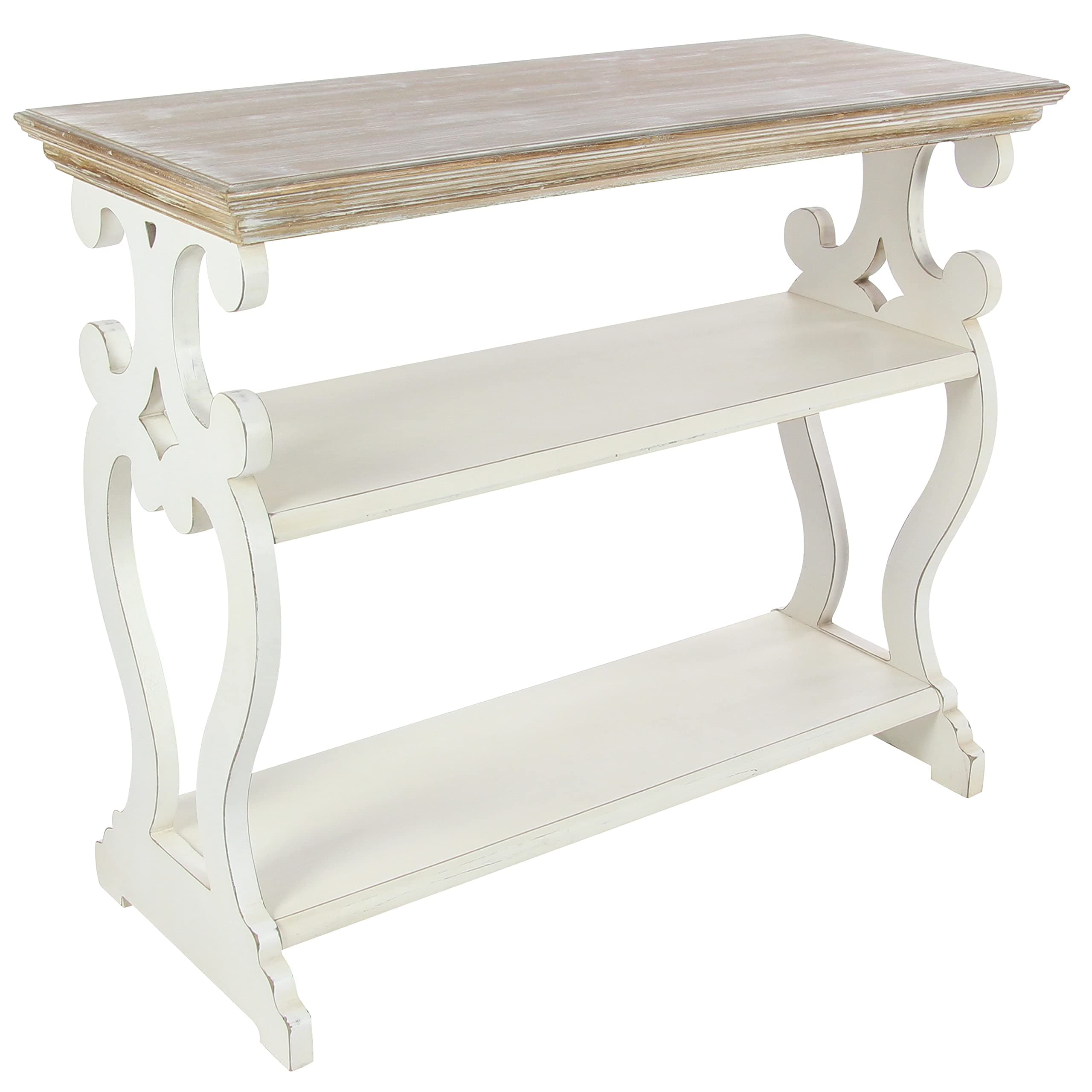 Modern White Wood Console Table