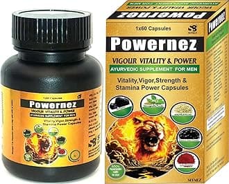 POWERNEZ -Vitality and Vigour Natural Mens Supplement for Energy and Stamina