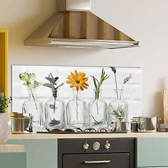 Tempered Glass Kitchen Backsplash, Stove Back Cover, Stove Splashback, Cutting Board, Kitchen Sink Splash Guard, Home Wall Decor (39x27'')