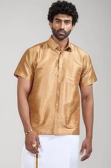 Men's Silk Blend Regular Fit Shirt