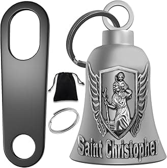 Biker Guardian Luck Reitglocke Motorrad Gremlin Glocken mit 2 Schlüsselanhänger Ring Zubehör Motorrad Glocke Aufhänger