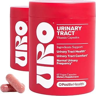 URO Urinary Tract Health Supplement for Women, 60 Count (Pack of 2) - Urinary Support Vitamins with Pacran Complete Cranberry Extract, D-Mannose, & Vitamin C - Vegan & Gluten-Free