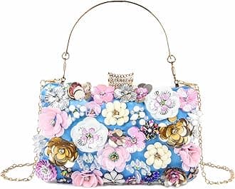 Lanpet Women Clutches Flower Evening Handbag Chain Strap Shoulder Bag