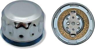 Hydraulic Tank Breather Cap for Oil & Fuel Reservoir – Metal Filler Vent Cap (with Flange, Bayonet Lock, Chrome Plated, Cork Gasket)