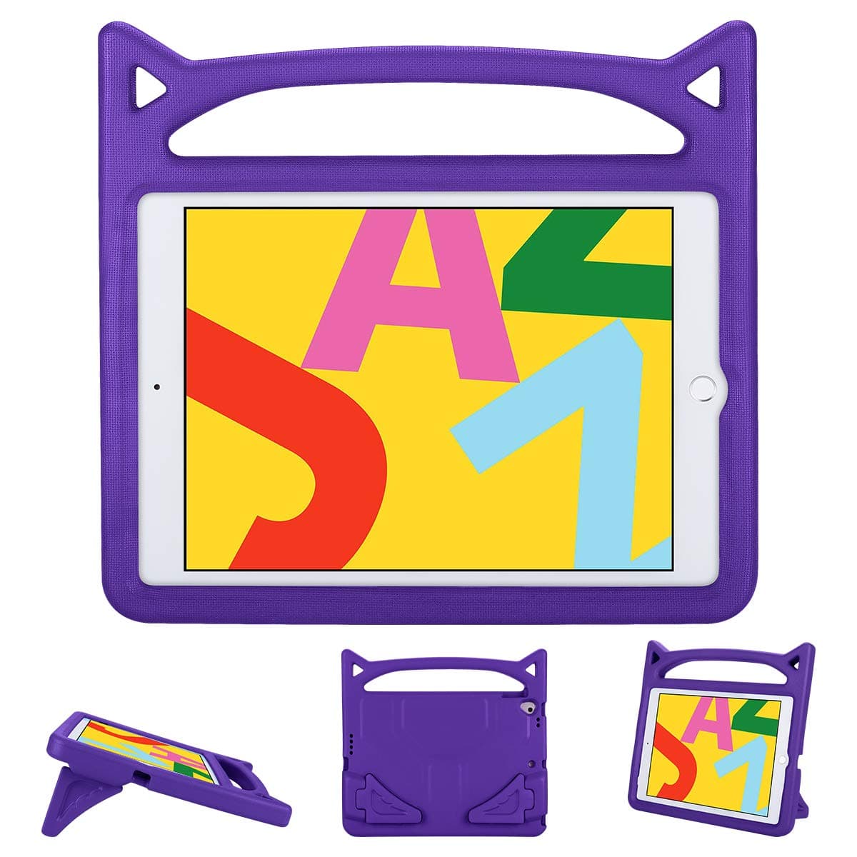 ipad 10.2 2019 Kids Case,ipad 7th Generation Case for Kids,Ubearkk Shockproof Light Weight Handle Stand Kids Friendly Case for ipad 10.2 7th gen 2019/ ipad Pro 10.5”/ ipad Air 3 10.5”(Purple)