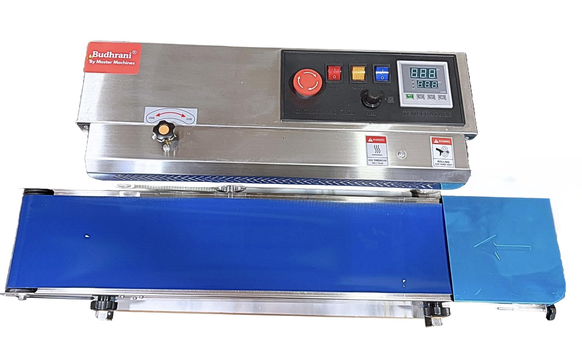Budhrani Horizontal SS Automatic Heavy Duty Band Sealer Machine