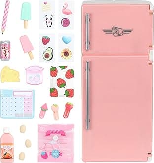 REAL LITTLES Desktop Caddies - Mini Fridge with 20+ Real Stationery Surprises Inside