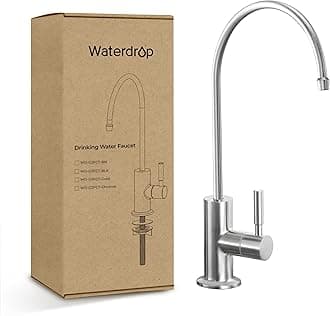 Drinking Water Faucet, Reverse Osmosis Faucet, RO Faucet, Filtered Water Faucet, Water Dispenser Faucet, Water Filter Faucet for Kitchen Sink, Beverage Faucet, Stainless Steel, Lead-Free
