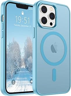 SUPFINE Magnetic for iPhone 13 Pro Max Case [Compatible with MagSafe] [10 FT Military Grade Drop Protection] Slim Translucent Matte Shockproof with Anti-Fingerprint Phone Case,Matte Sky Blue