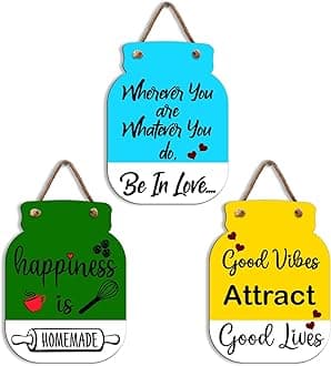 Sehaz Artworks Wall Decor for Living Room |Wooden Wall Hangings for Home Decoration | Home Decor Items for Living Room | Wall Art | Decorative Items for Home | Good Vibes only