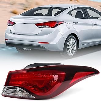 Huray Tail Light Assembly for Hyundai Elantra 2014-2016 Tail Lamp Replacement HY2804131 Passenger Side (Right)