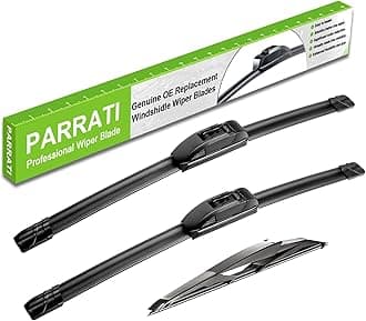 PARRATI® Windshield Wipers for Jeep Grand Cherokee 2005-2010,21"+21" Front and 14" Rear,OEM Replacement Wiper Blades,Quiet & Streak-Free(Set of 3)