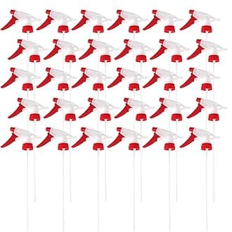 30 Pack Spray Bottle Nozzles, Heavy-Duty Stream Trigger Spray Nozzle Replacement Parts Adjustable Head Sprayer with Mist Stream Sprayer Fits 8oz /16oz Spray Bottles Round 28/400 Neck Bottles