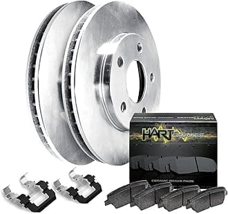 Hart Brakes Rear Brake Rotors OE Replacement Ceramic Brake Pads Compatible For 2014-2019 Fiat 500L
